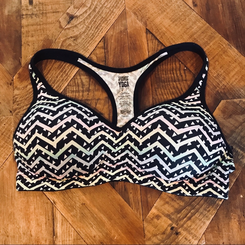 PINK Yoga push up sports bra